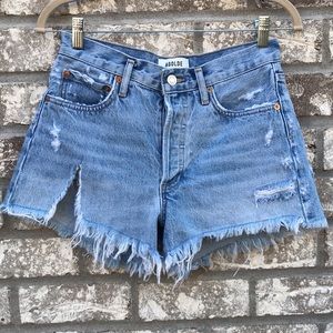 🍄 AGOLDE Parker Distressed Denim Shorts